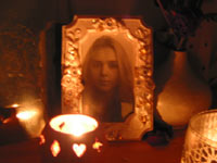 fotolijstje Petra met kaarsen